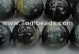 CTE1455 15.5 inches 14mm round golden & blue tiger eye beads