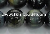 CTE1458 15.5 inches 20mm round golden & blue tiger eye beads