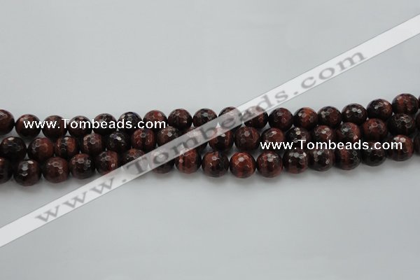 CTE1461 15.5 inches 6mm faceted round red tiger eye beads