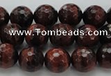 CTE1462 15.5 inches 8mm faceted round red tiger eye beads