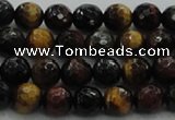 CTE1472 15.5 inches 8mm faceted round mixed tiger eye beads