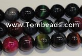 CTE148 15.5 inches 10mm round colorful tiger eye beads wholesale