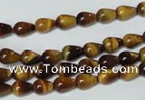 CTE150 15.5 inches 5*8mm teardrop yellow tiger eye gemstone beads