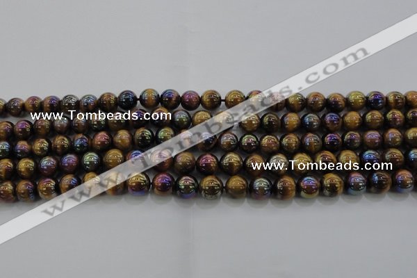 CTE1502 15.5 inches 8mm round AB-color yellow tiger eye beads