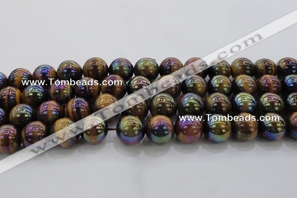 CTE1505 15.5 inches 14mm round AB-color yellow tiger eye beads