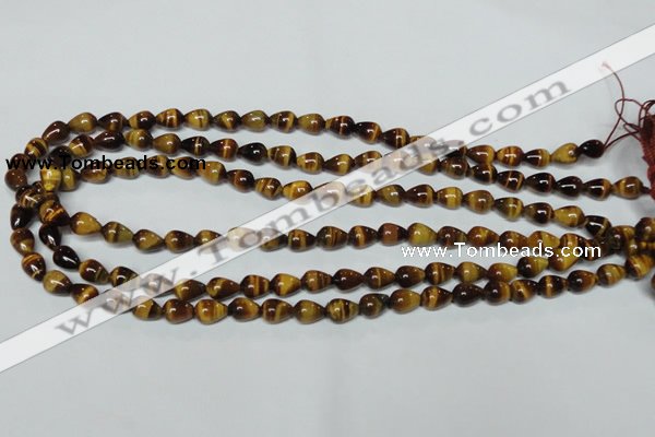 CTE151 15.5 inches 6*9mm teardrop yellow tiger eye gemstone beads