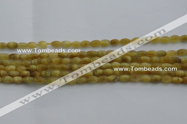 CTE1514 15.5 inches 5*8mm rice golden tiger eye beads wholesale