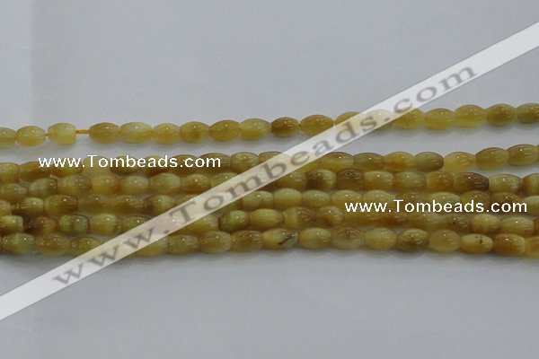 CTE1515 15.5 inches 6*10mm rice golden tiger eye beads wholesale