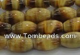 CTE1516 15.5 inches 8*12mm rice golden tiger eye beads wholesale