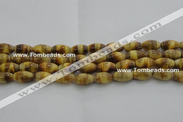 CTE1517 15.5 inches 10*14mm rice golden tiger eye beads wholesale