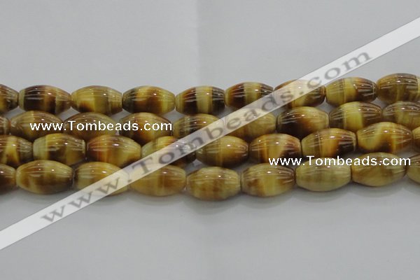 CTE1518 15.5 inches 12*16mm rice golden tiger eye beads wholesale