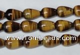CTE152 15.5 inches 8*12mm teardrop yellow tiger eye gemstone beads