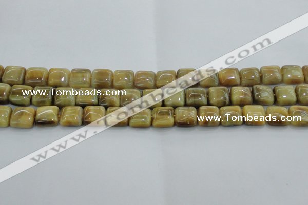 CTE1527 15.5 inches 12*12mm square golden tiger eye beads wholesale