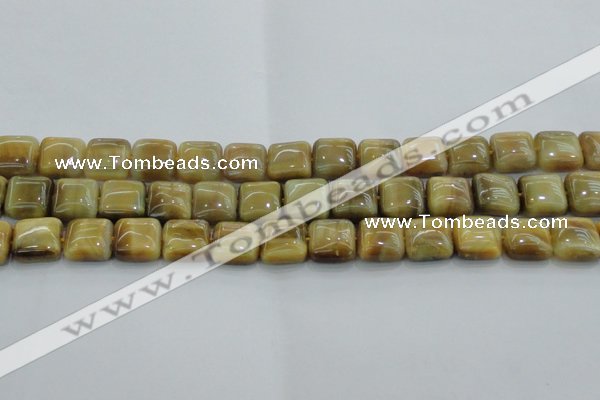 CTE1528 15.5 inches 14*14mm square golden tiger eye beads wholesale