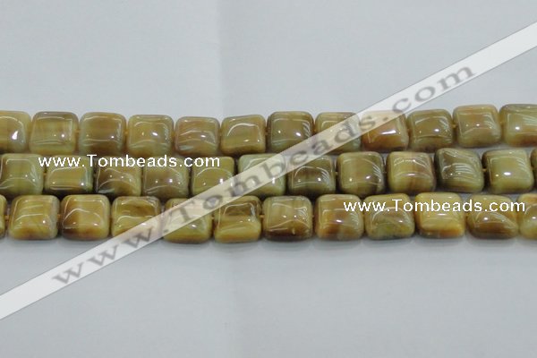 CTE1529 15.5 inches 16*16mm square golden tiger eye beads wholesale