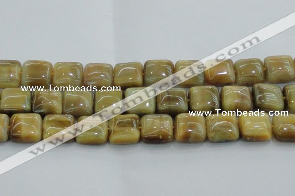 CTE1531 15.5 inches 20*20mm square golden tiger eye beads wholesale