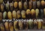 CTE1546 15.5 inches 4*8mm rondelle golden & blue tiger eye beads