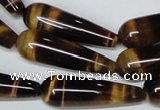 CTE155 15.5 inches 10*30mm teardrop yellow tiger eye gemstone beads