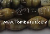 CTE1556 15.5 inches 13*18mm rice golden & blue tiger eye beads wholesale