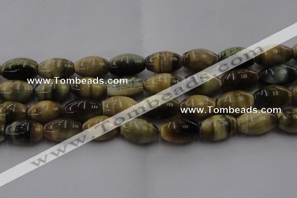CTE1557 15.5 inches 15*20mm rice golden & blue tiger eye beads wholesale