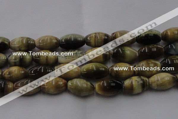 CTE1558 15.5 inches 18*25mm rice golden & blue tiger eye beads wholesale