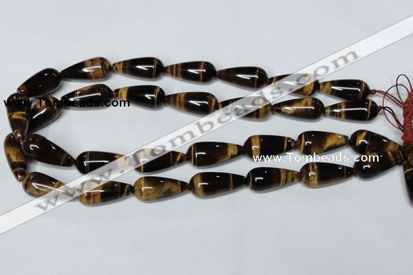 CTE156 15.5 inches 12*26mm teardrop yellow tiger eye gemstone beads