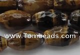 CTE1582 15.5 inches 12*16mm faceted rice yellow tiger eye beads