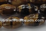 CTE1583 15.5 inches 13*18mm faceted rice yellow tiger eye beads