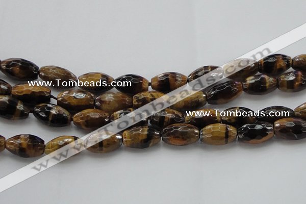 CTE1583 15.5 inches 13*18mm faceted rice yellow tiger eye beads