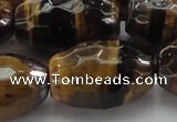 CTE1585 15.5 inches 18*25mm faceted rice yellow tiger eye beads