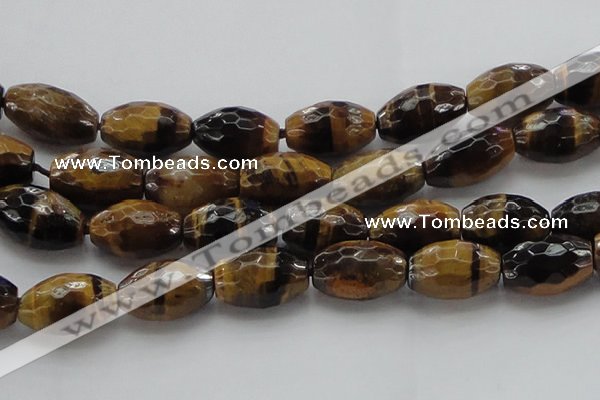 CTE1585 15.5 inches 18*25mm faceted rice yellow tiger eye beads