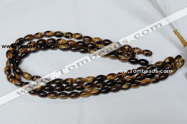 CTE159 15.5 inches 10*14mm rice yellow tiger eye gemstone beads