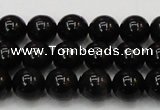 CTE1601 15.5 inches 6mm round AB grade black tiger eye beads