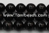 CTE1602 15.5 inches 8mm round AB grade black tiger eye beads