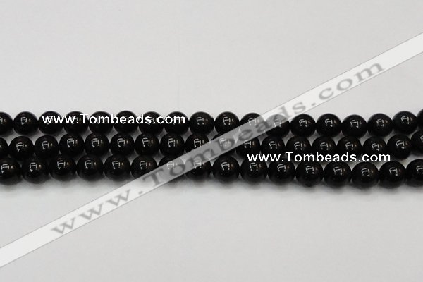 CTE1603 15.5 inches 10mm round AB grade black tiger eye beads