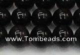 CTE1605 15.5 inches 14mm round AB grade black tiger eye beads