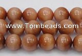 CTE1650 15.5 inches 4mm round sun orange tiger eye beads