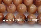 CTE1653 15.5 inches 10mm round sun orange tiger eye beads