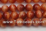 CTE1660 15.5 inches 4mm round sun orange tiger eye beads