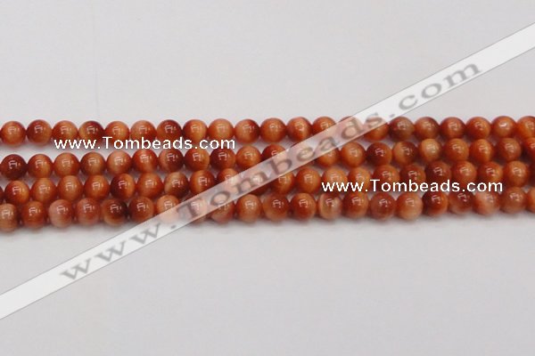 CTE1661 15.5 inches 6mm round sun orange tiger eye beads