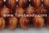 CTE1664 15.5 inches 12mm round sun orange tiger eye beads