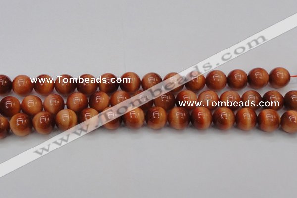 CTE1665 15.5 inches 14mm round sun orange tiger eye beads