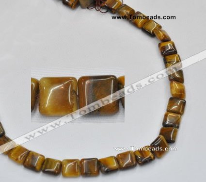 CTE17 15.5 inch 12*12mm square yellow tiger eye beads Wholesale