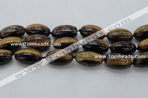 CTE1706 15.5 inches 22*35mm rice yellow tiger eye beads