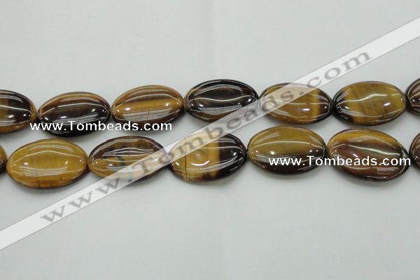 CTE1720 15.5 inches 25*35mm oval yellow tiger eye beads wholesale