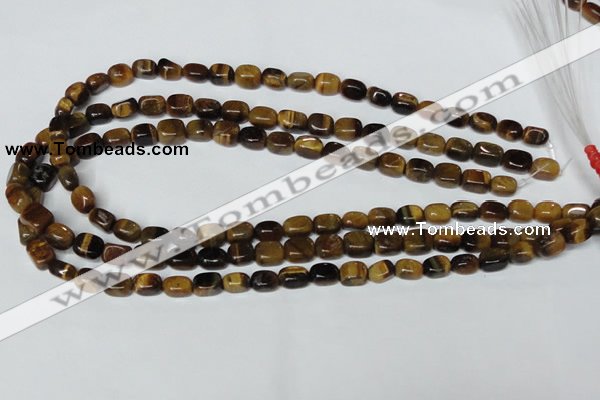 CTE173 15.5 inches 6*9mm nuggets yellow tiger eye gemstone beads