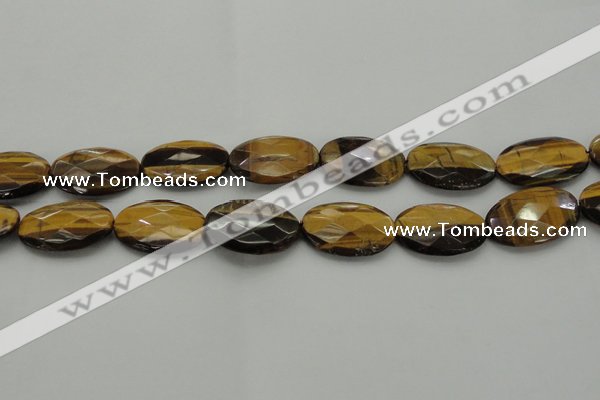 CTE1740 15.5 inches 18*25mm faceted oval yellow tiger eye beads