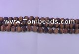 CTE1773 15.5 inches 10mm round matte yellow tiger eye beads