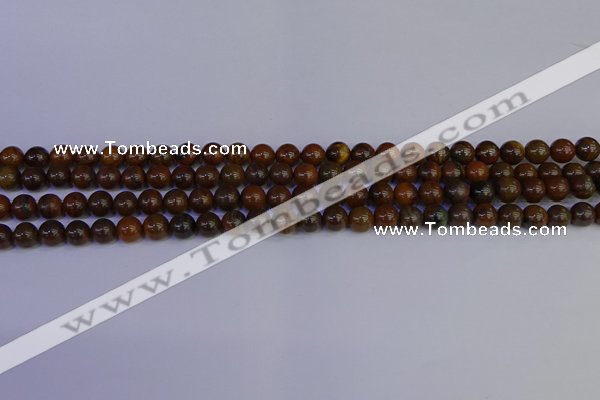 CTE1780 15.5 inches 4mm round yellow iron tiger beads wholesale