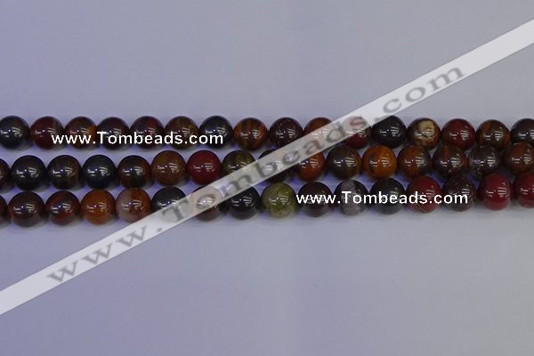 CTE1793 15.5 inches 10mm round red iron tiger beads wholesale